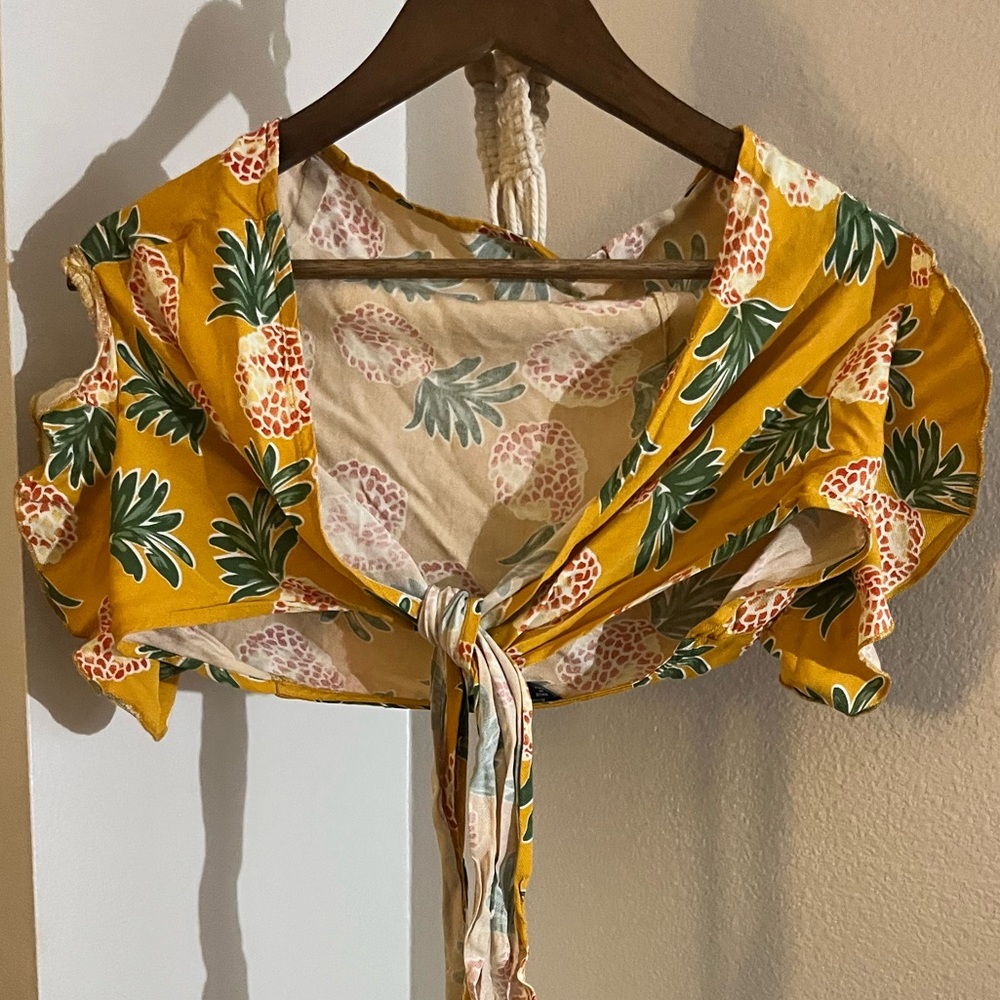 SheIn Pineapple Crop Top